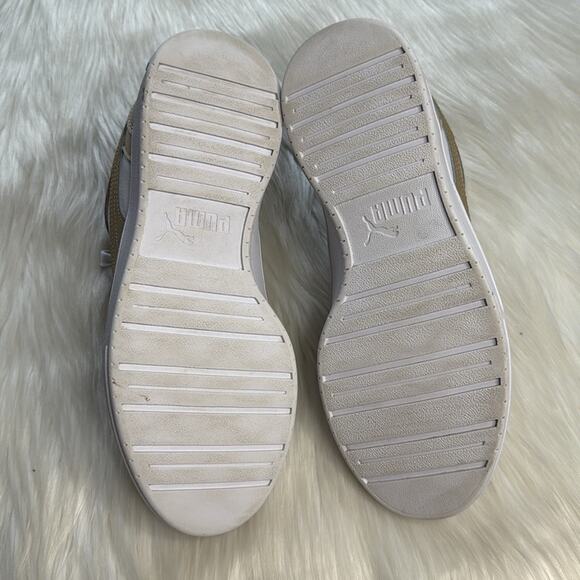 Puma White and Burgundy Carter Color Block Sneakers - Picture 6 of 8